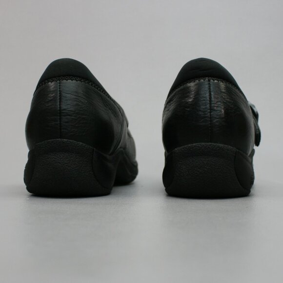 Dansko Ladies 41(10.5-11) Kitty Pleated Black Mary Jane Buckle Strap Shoes Clogs - Picture 3 of 12